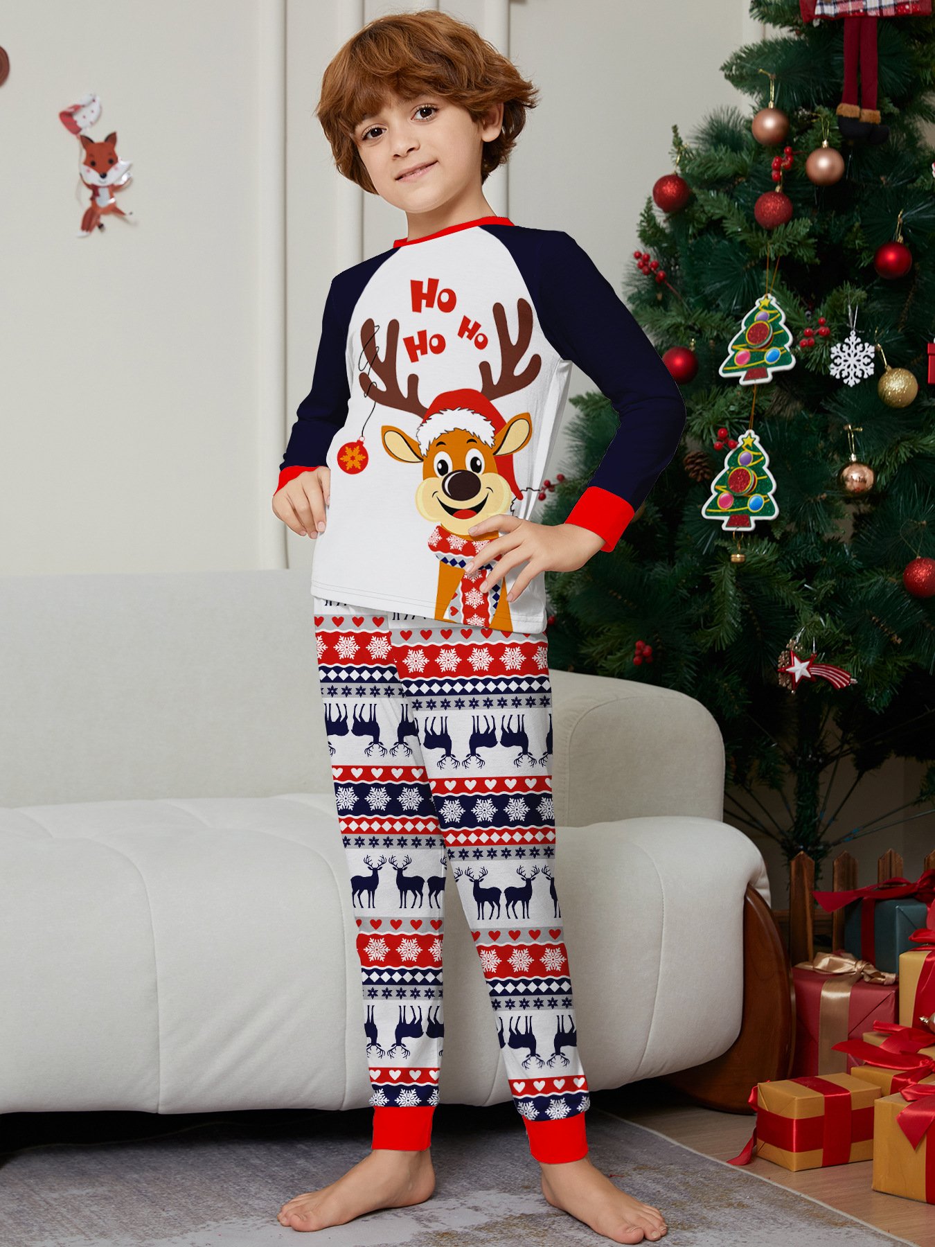 2024 Wholesale Ready To Ship Matching Christmas Pajamas For Family Santa Claus 3XL 4XL Merry Christmas Family Pajamas