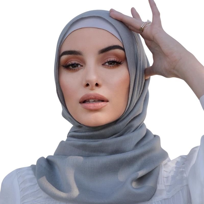 New Design Modal Hijab Set Matching color with 10cm cotton jersey undercap Premium Matching Bamboo Woven Modal Cotton Hijab Set