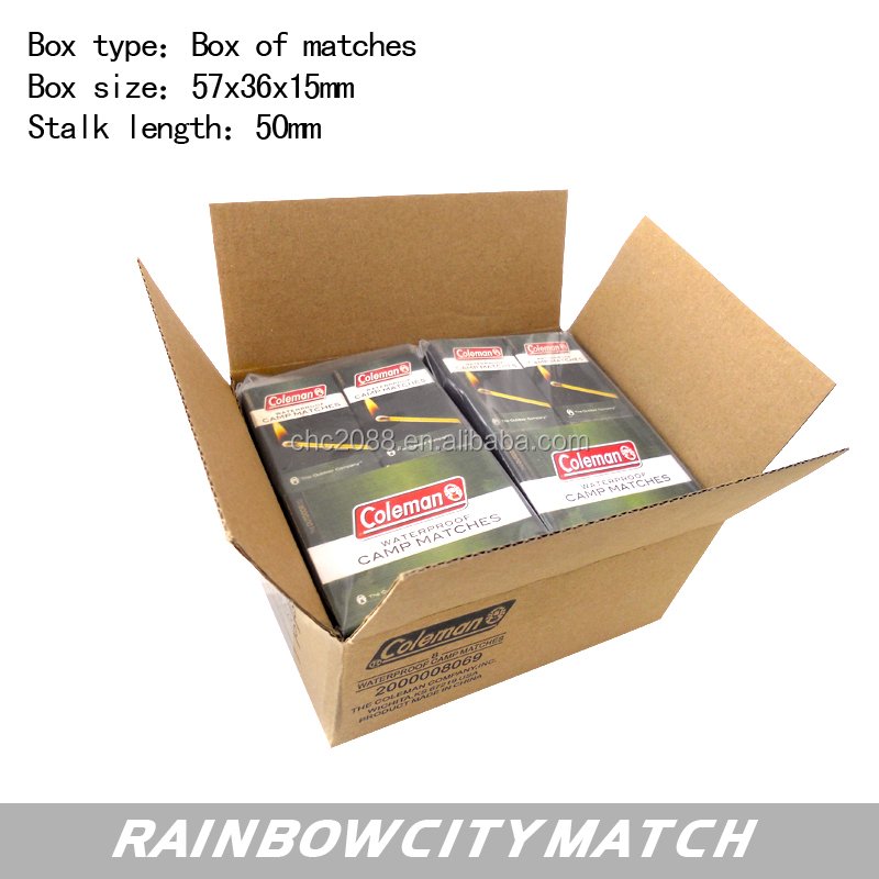 Outdoor use emergency waterproof matches windproof storm matches