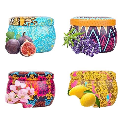 Hot Sales Wholesale Luxury Gift Metal Aroma Tins Jar Candle Natural Soy Wax Scented Candles with lid