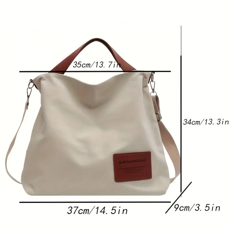 Wholesale High Quality Large Bag Simple Canvas Shoulder Bag Large Capacity All-Match Satchel ToteBag Trendy Crossbody Bag