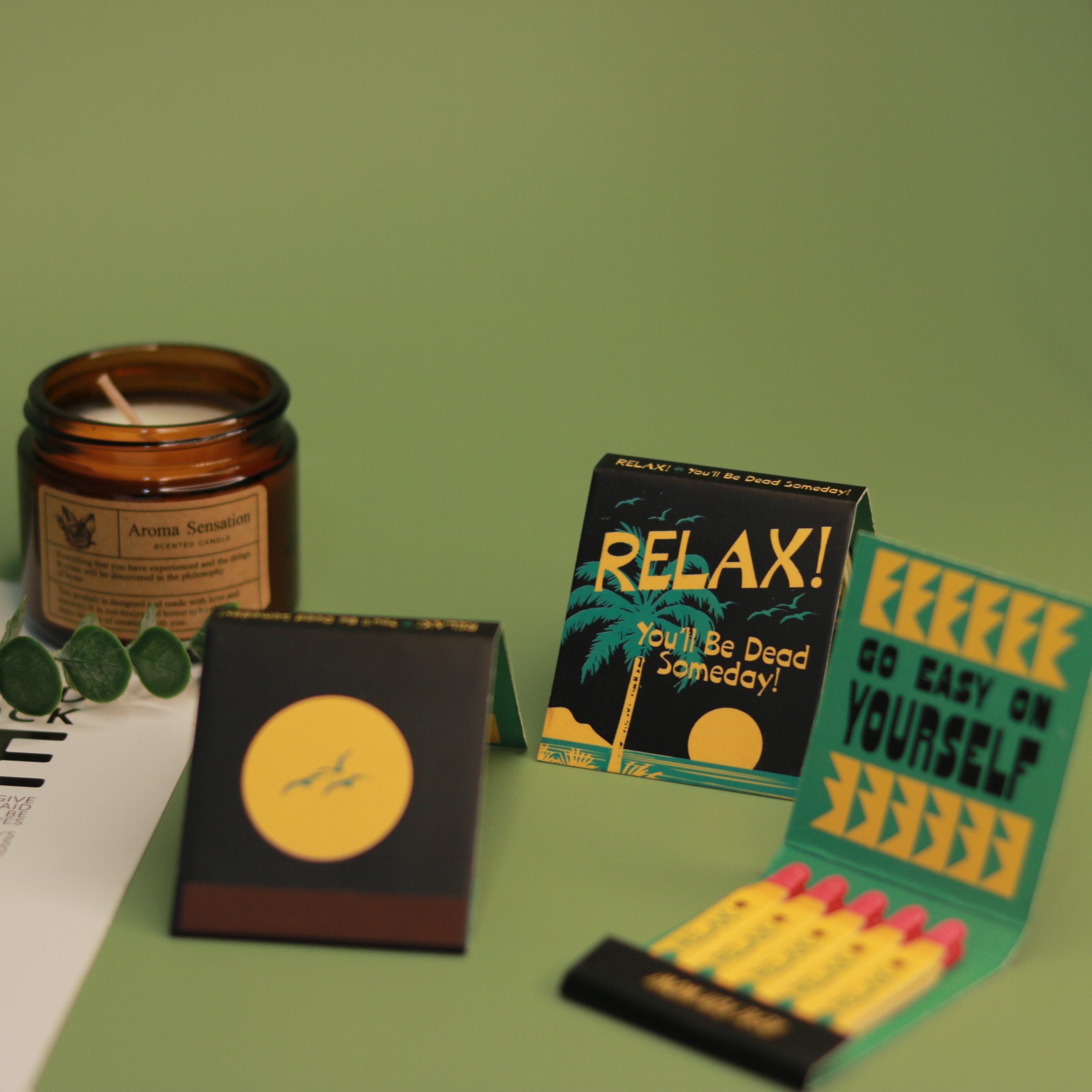 INS Style Advertising book style matches scented candle matches Personalize logo matchbook for hotel household use cigar matches