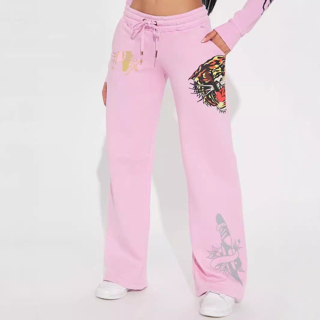 X16082C 2024 women autumn Fashionable printed trousers suit
