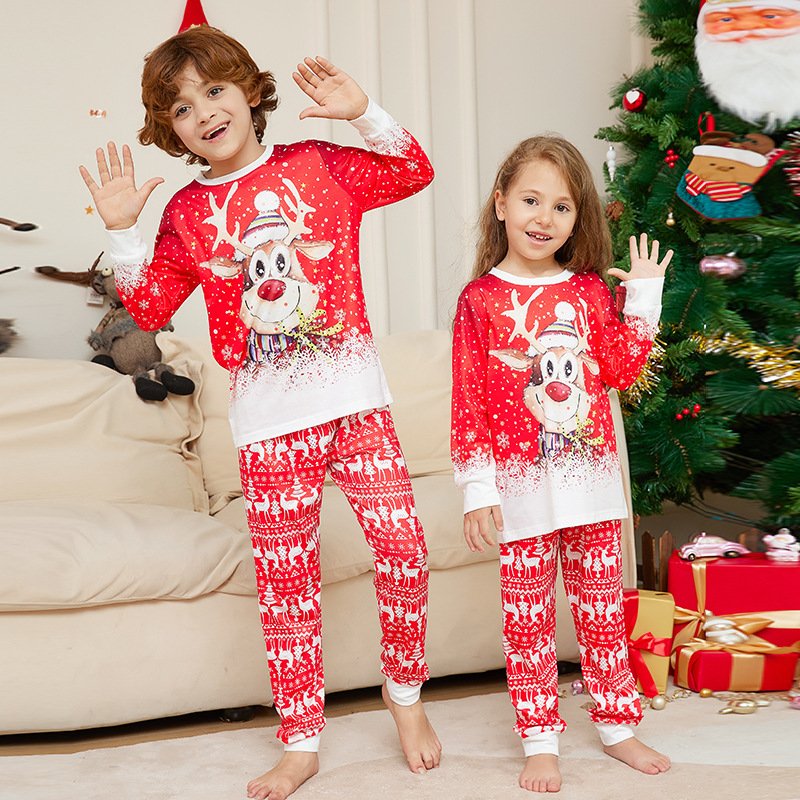 PASUXI Family Christmas Pajamas Set Fashion Print Father Mother Kids Family Matching Clothes Outfits Family Sleepwear
