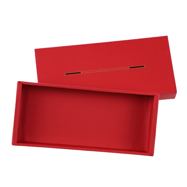Custom Red Paper Box Match Style boxes As Promotion Gifts Paper Drawer Box With Golden Foil Logo