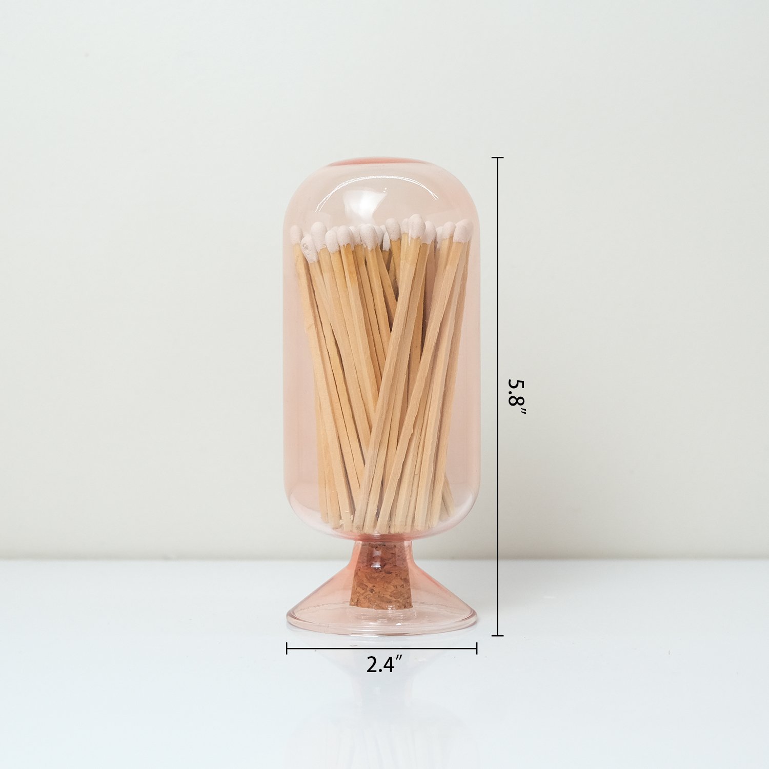 Wholesale Customized Match Decorative Custom Logo Long Wooden Stick Glass Bottle Of matches with logo