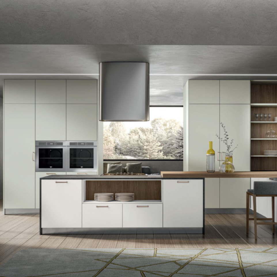 Customized White color matched American standard plywood pvc kitchen cabinet and countertops from mexico