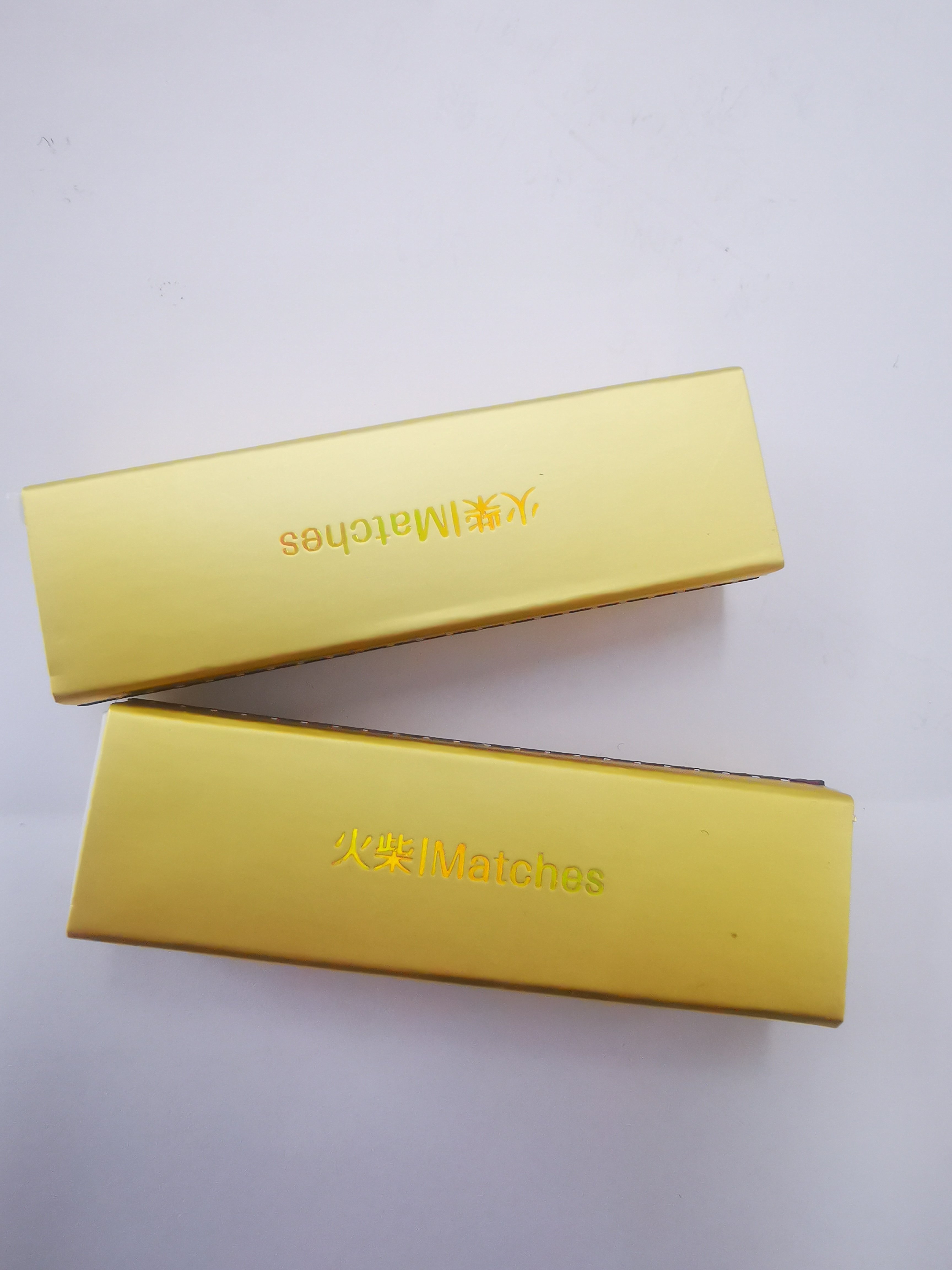 For bakery golden matchbox Birthday matches wooden stick matches custom safety matchbox Support customization