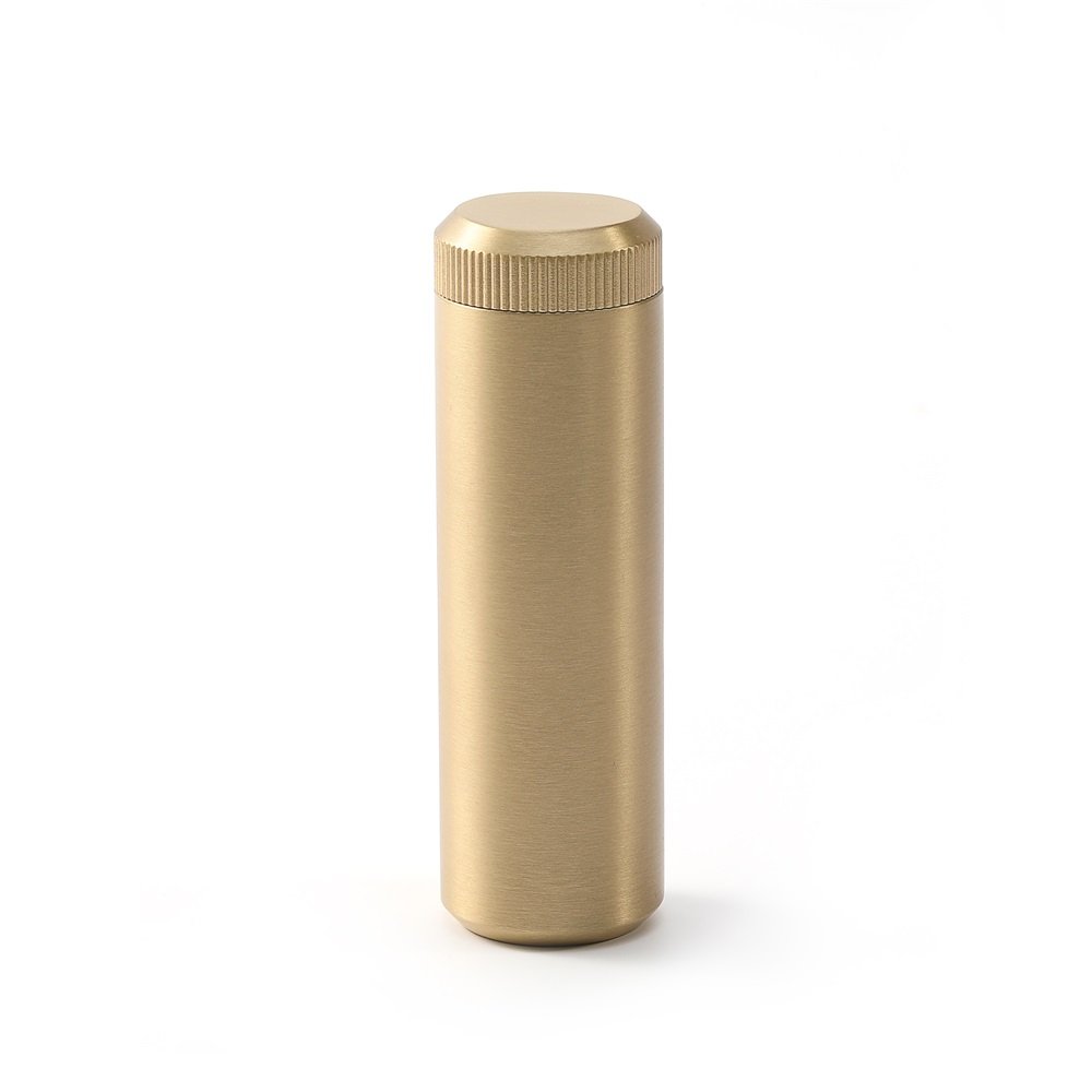 Maxery Match Holder Brass Storage Jar Portable Container Camping Match Organizer Solid Brass Match Case Travel