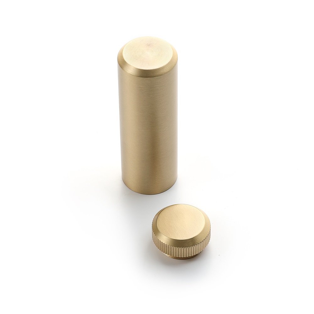 Maxery Match Holder Brass Storage Jar Portable Container Camping Match Organizer Solid Brass Match Case Travel