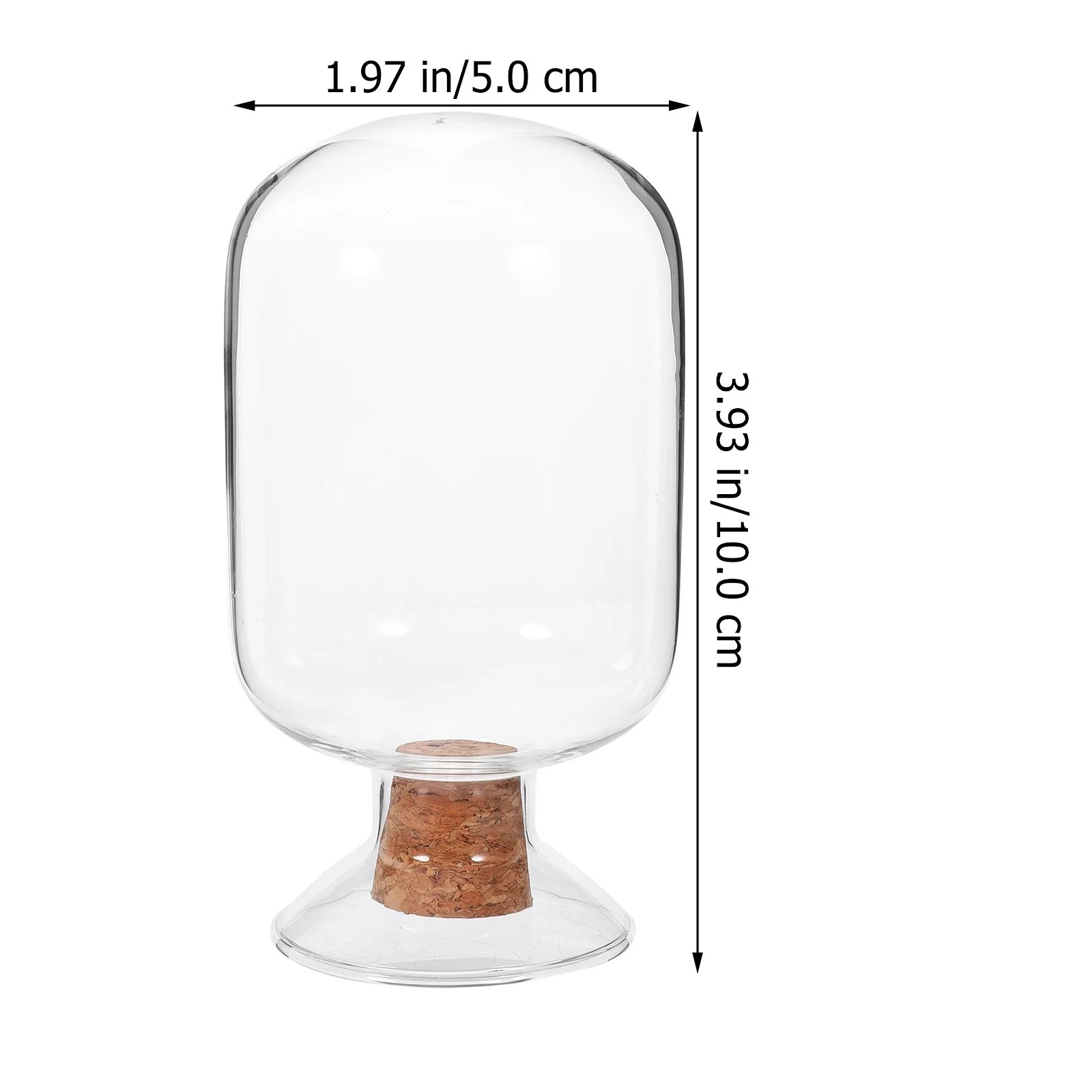 8.5oz 250ML Clear Empty Glass Matches jar Factory Wholesale custom Match Cloche Glass bottle with cork stopper