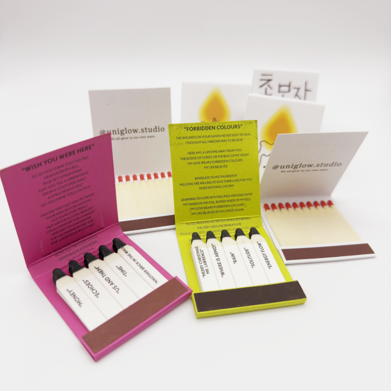 customize advertising wholesale price matchbook personalized decorative household bulk holdercardboard book matches