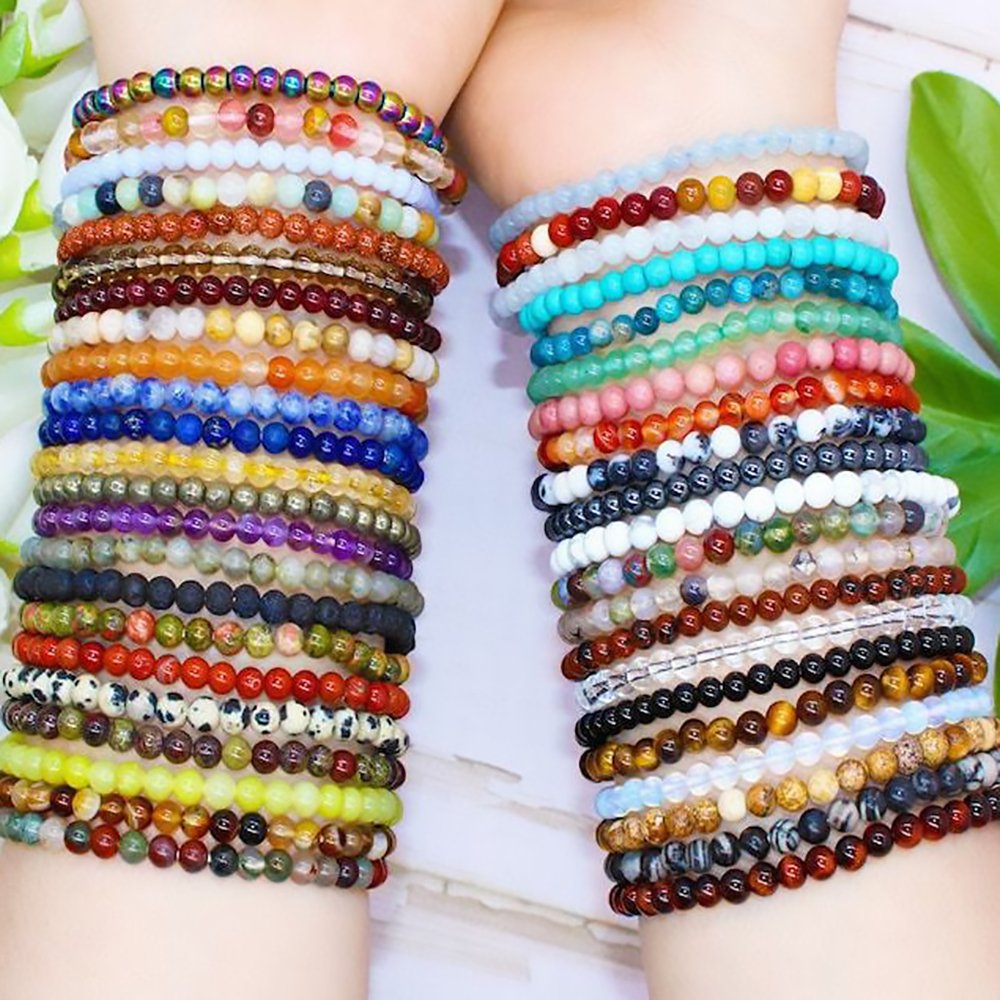 6mm 8mm 10mm ladies woman stone natural best friend bead women matching bracelets