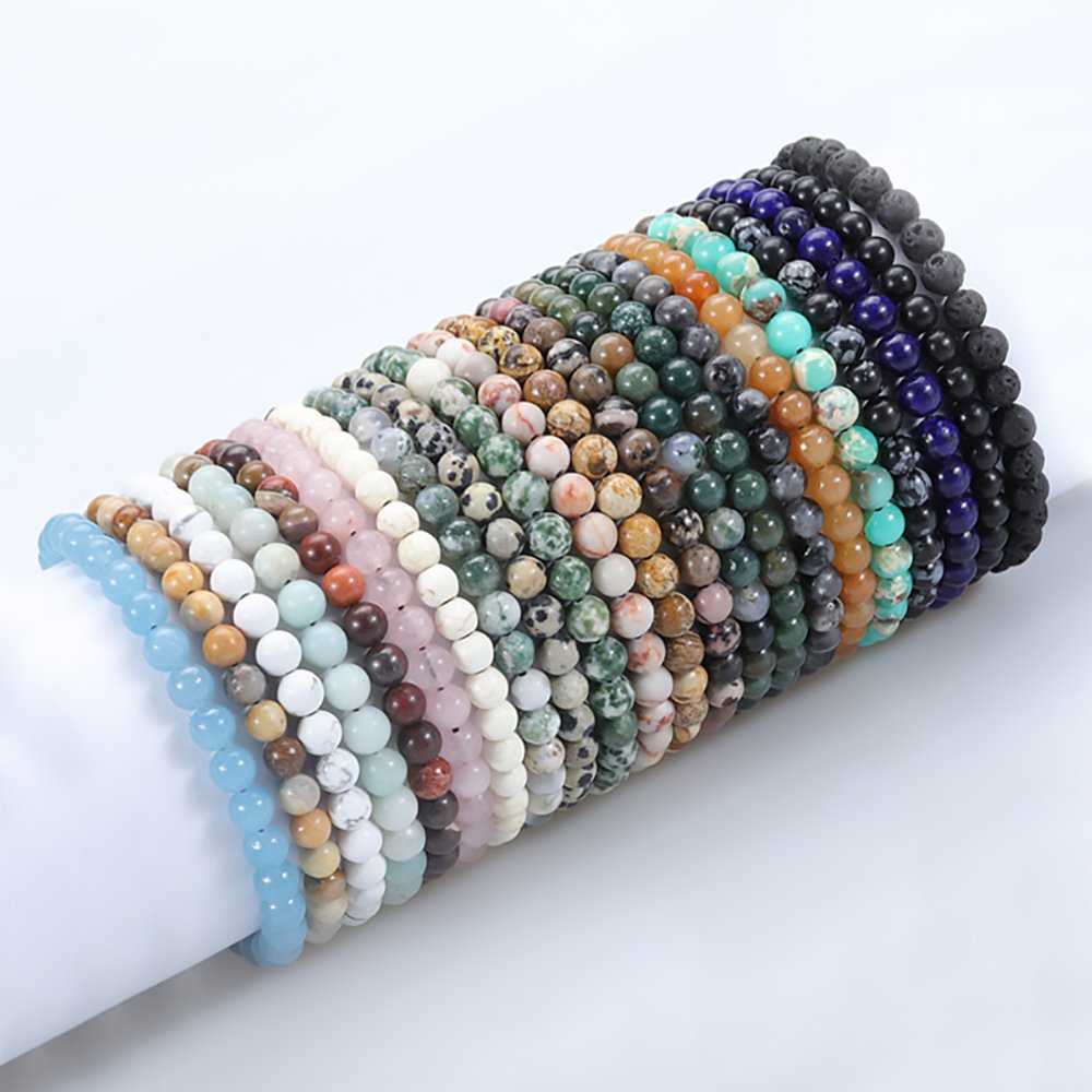6mm 8mm 10mm ladies woman stone natural best friend bead women matching bracelets