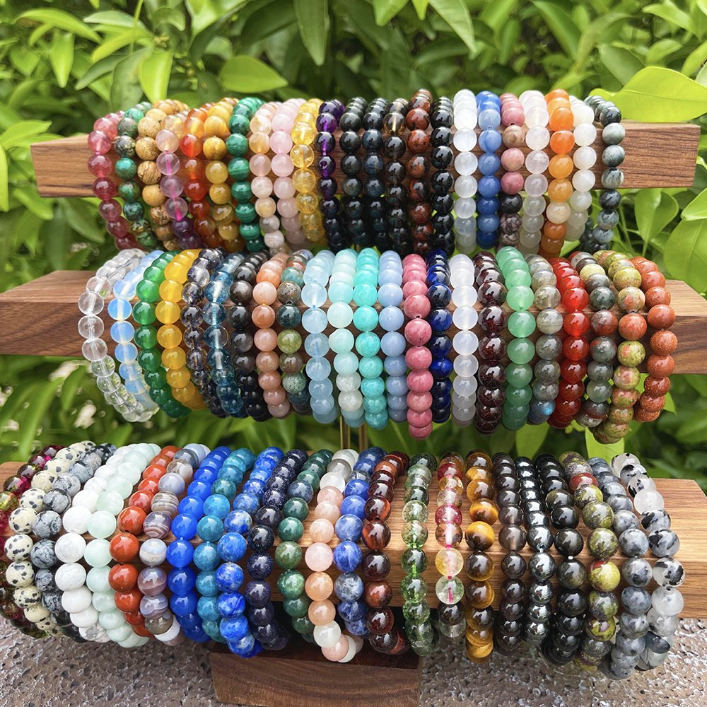 6mm 8mm 10mm ladies woman stone natural best friend bead women matching bracelets