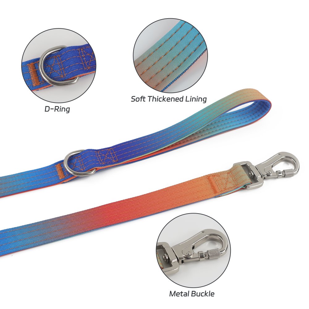 New Design Personalized Tactical Dog Collar And Leash Set Luxury Multi Color Adjustable Soft Padded With Heavy Duty Dog Harness