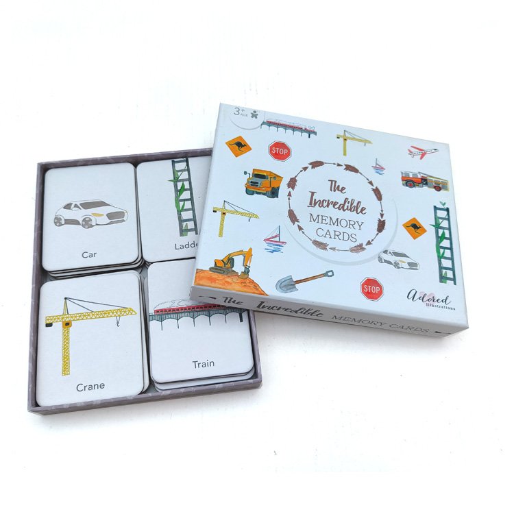 Early Education Custom Game Graphic Memory Matching Cognitive Cards