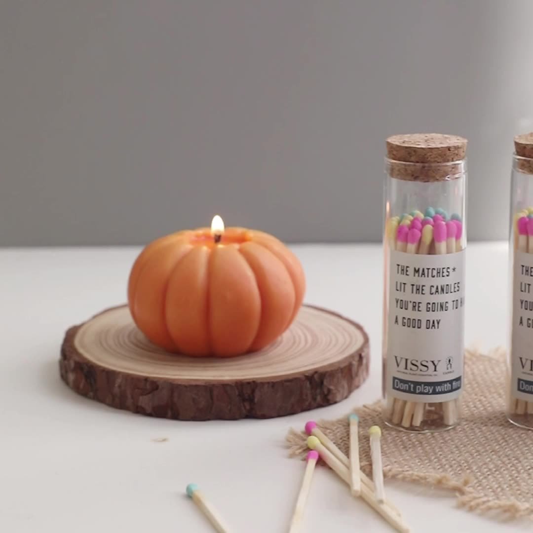 High quality wooden stick candle glass bottle matches customize label transparent label glass bottle for household hotel matches