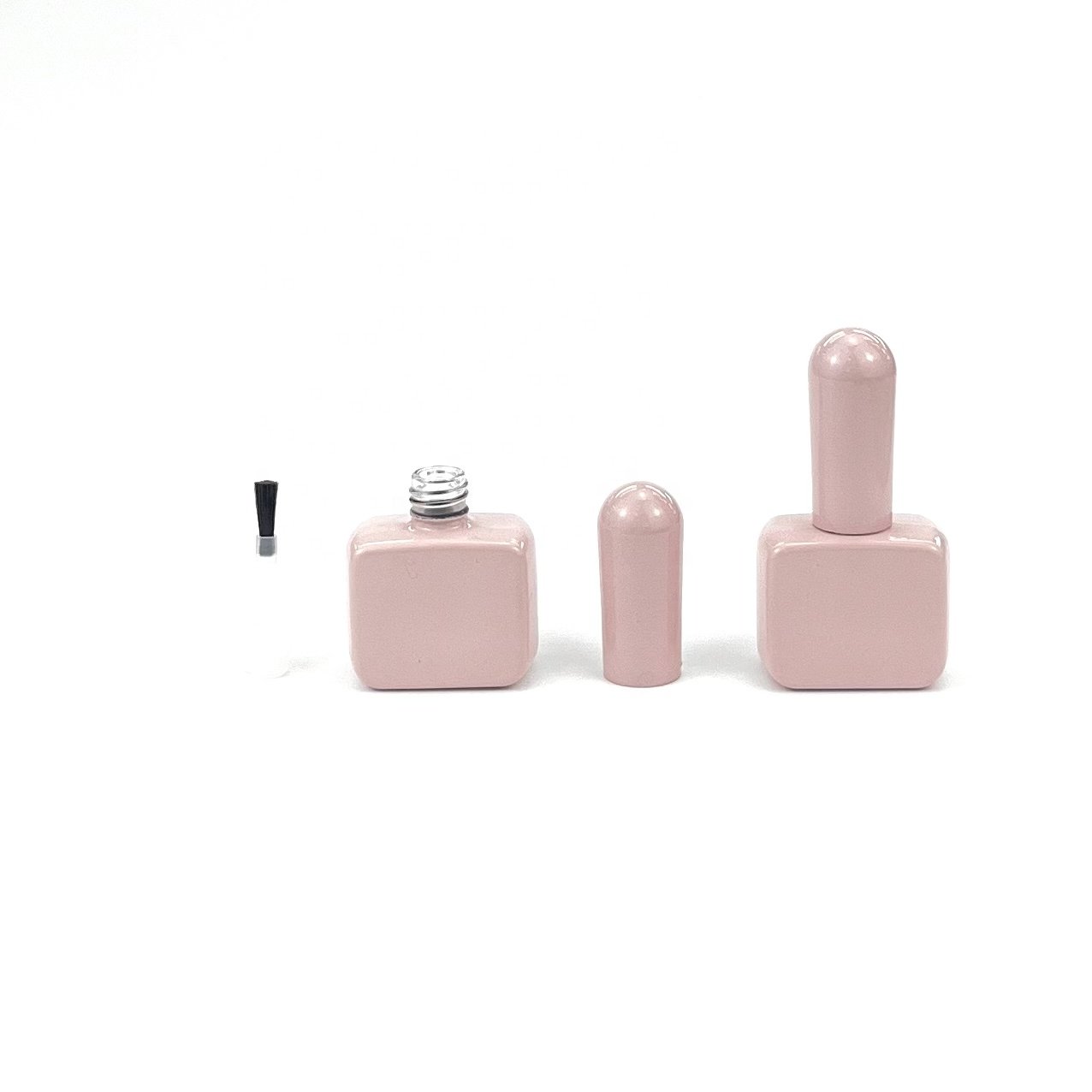 OEM13ml small capacity cute nail polish empty glass bottles factory wholesale custom color and logo matching LIDS and brushes