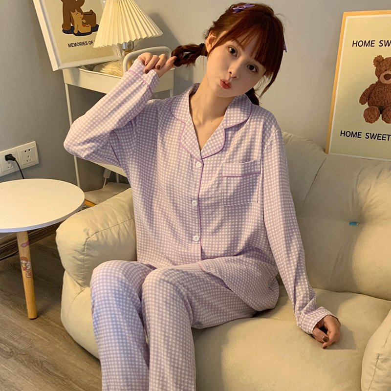 Custom pajamas, spring and fall fashion soft women pajamas set, long-sleeved pants family matching pajamas