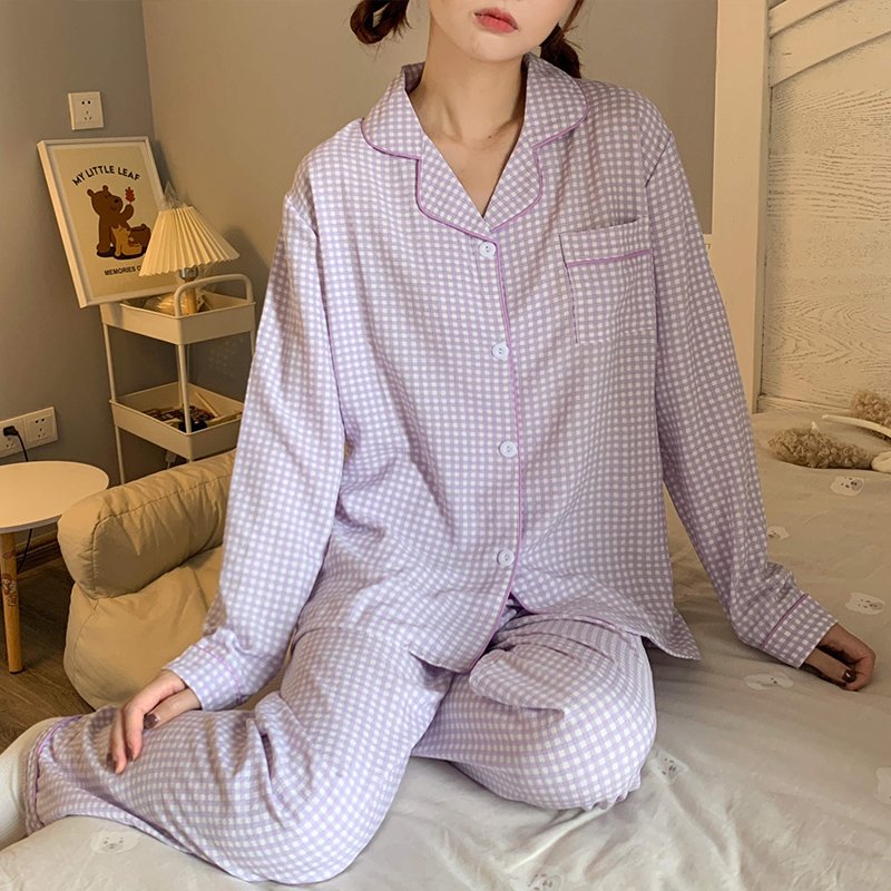 Custom pajamas, spring and fall fashion soft women pajamas set, long-sleeved pants family matching pajamas