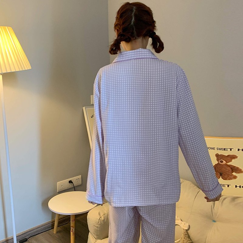 Custom pajamas, spring and fall fashion soft women pajamas set, long-sleeved pants family matching pajamas