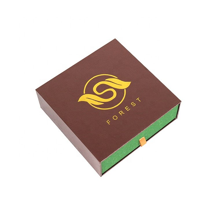Custom Luxury Kraft Slide Out Match Drawer Cardboard Paper Jewelry Box With Velvet Insert