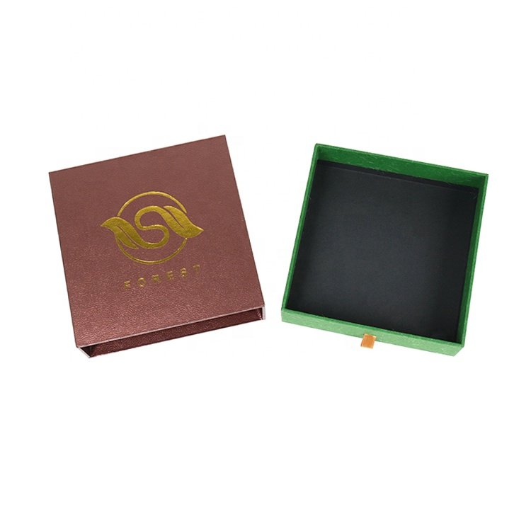 Custom Luxury Kraft Slide Out Match Drawer Cardboard Paper Jewelry Box With Velvet Insert