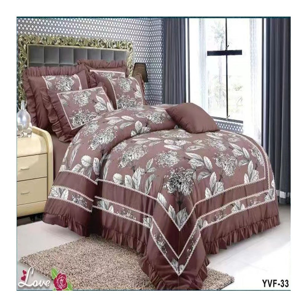 customized cotton 6pcs designer bedding set with matching curtains ready to ship king size bed sheet set for bedroom low MOQ