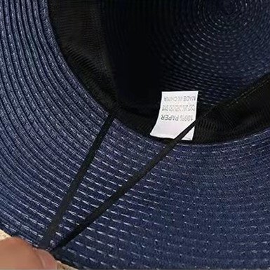 New Trend Super Large Wide Brim Sun Hat Color Matching Foldable Straw Hat Sunscreen Anti-UV Beach Hats