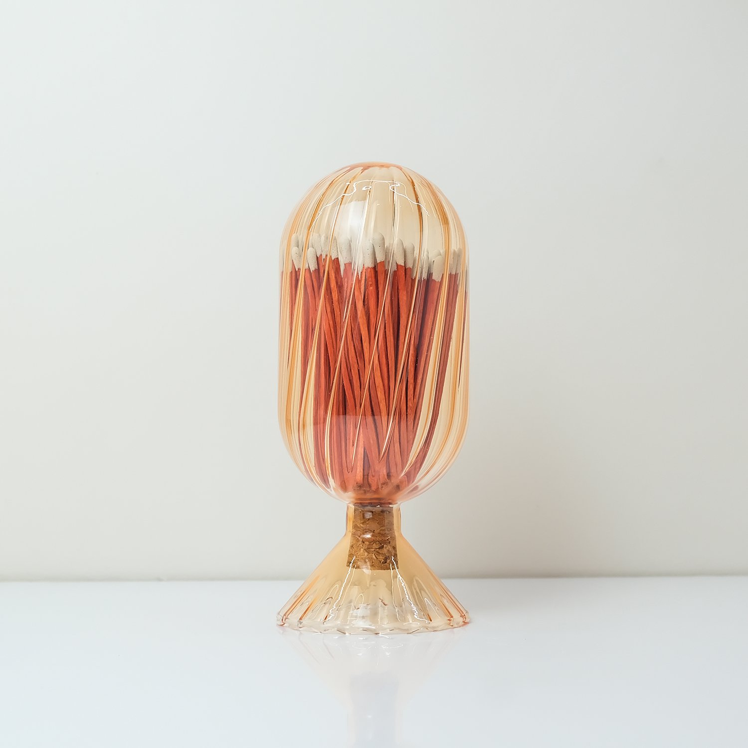Wholesale Customized Match Decorative Custom Logo Long Wooden Stick Glass Bottle Of matches with logo