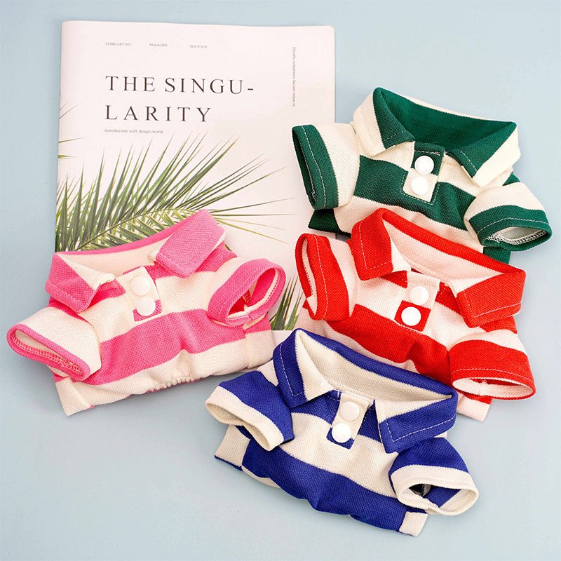 New hot summer pet fashion clothing Two-legged striped polo shirt clothing for dog Small Medium Large Dogs
