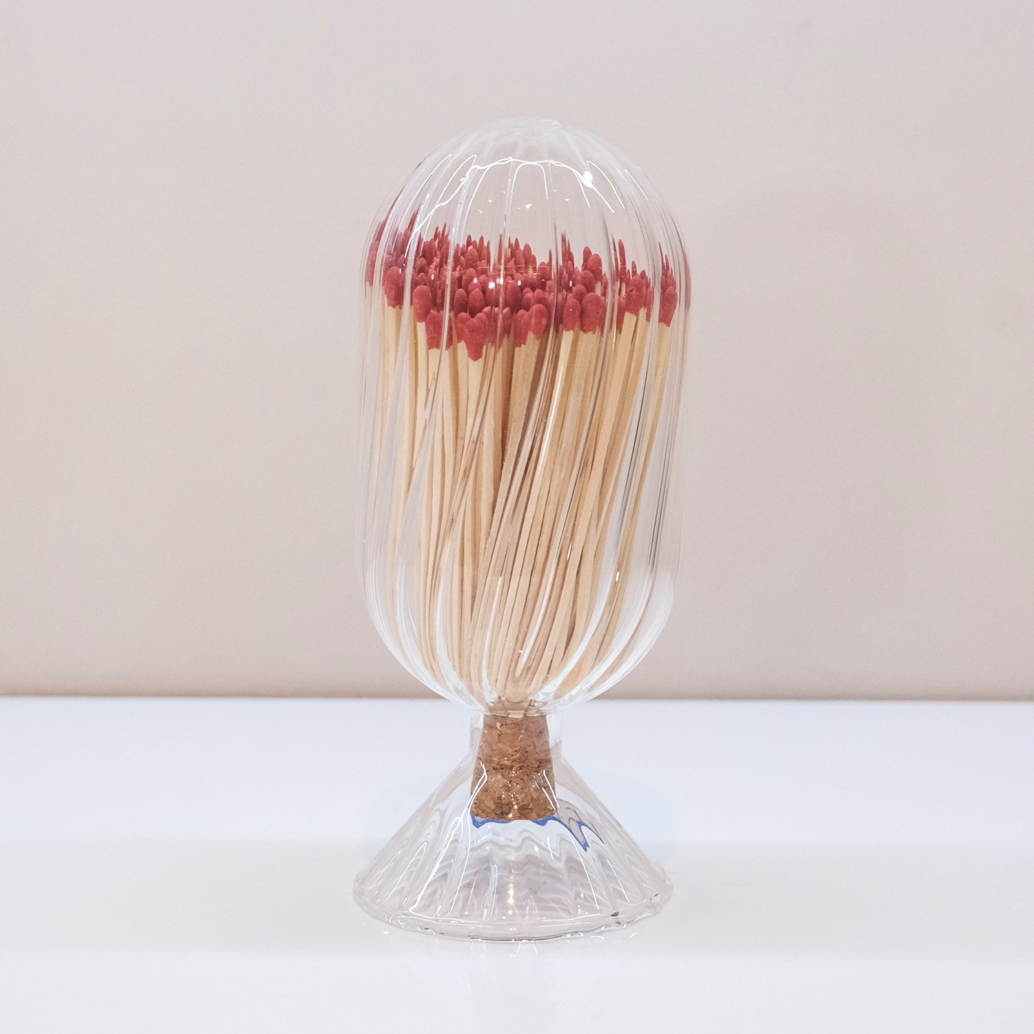 Wholesale Customized Match Decorative Custom Logo Long Wooden Stick Glass Bottle Of matches with logo