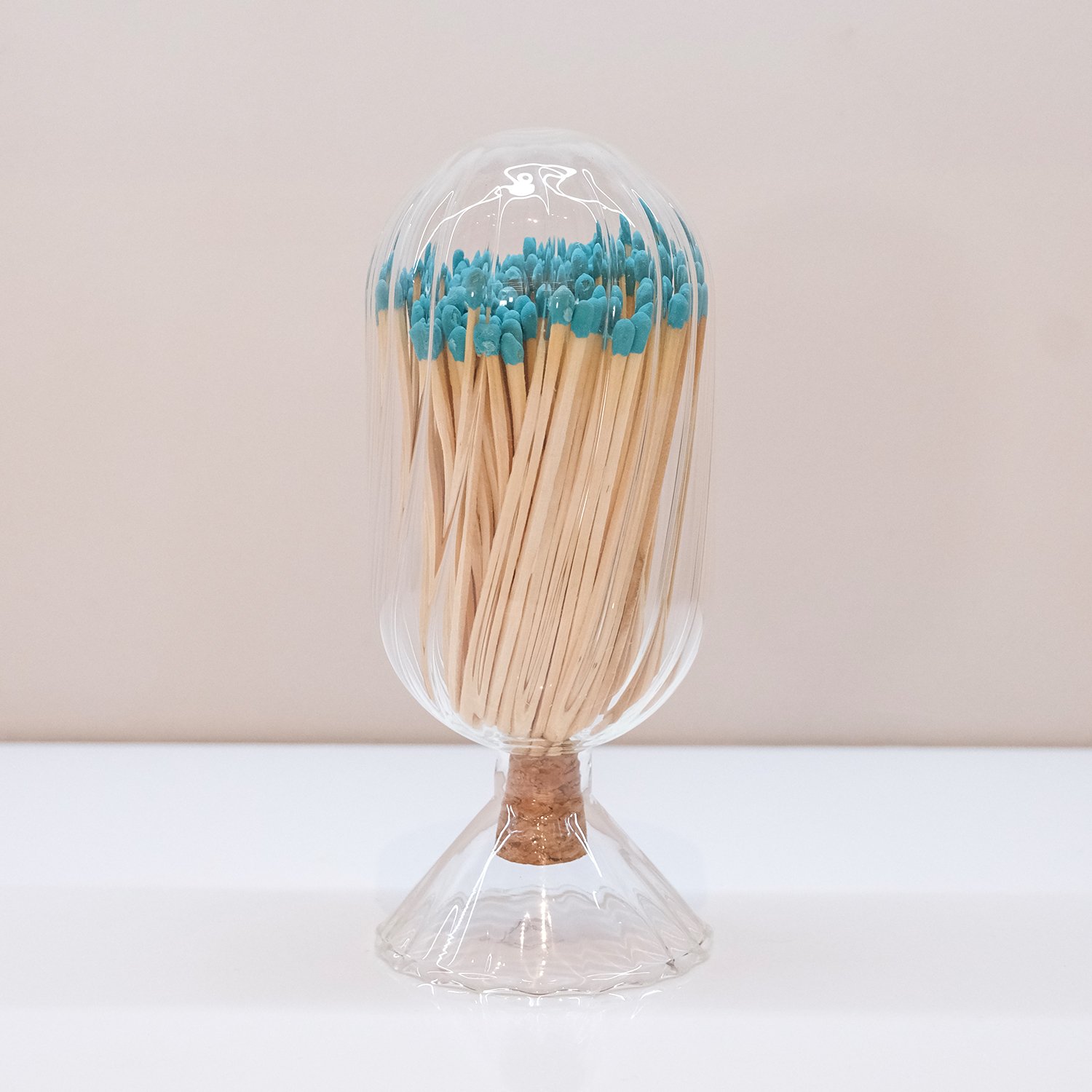Wholesale Customized Match Decorative Custom Logo Long Wooden Stick Glass Bottle Of matches with logo