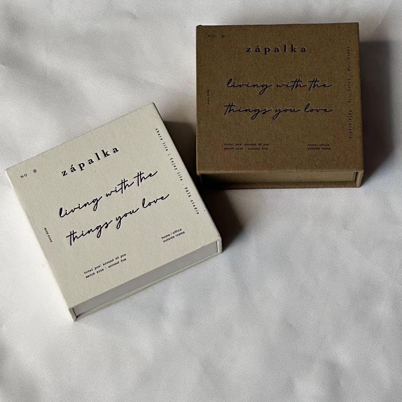 2024 New Gift Box Matches High Quality Colored Candle Matches Hard Outer Box Customized Stamped Logo Box Matches