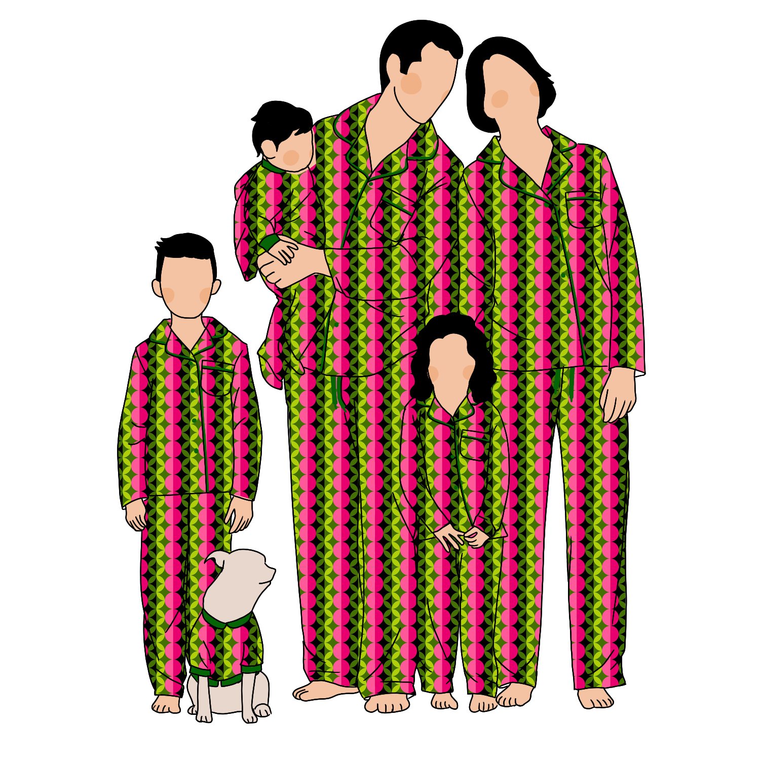 Custom Pattern Wholesale Funny Plaid Stripe Printing Matching Family Pajamas Shirt And Pant Holiday Pajamas Set