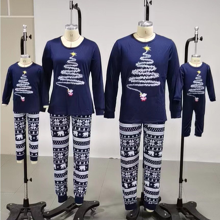 Christmas Family Matching Outfits 2022 Xmas Party Cotton Matching Christmas Pajamas for Family