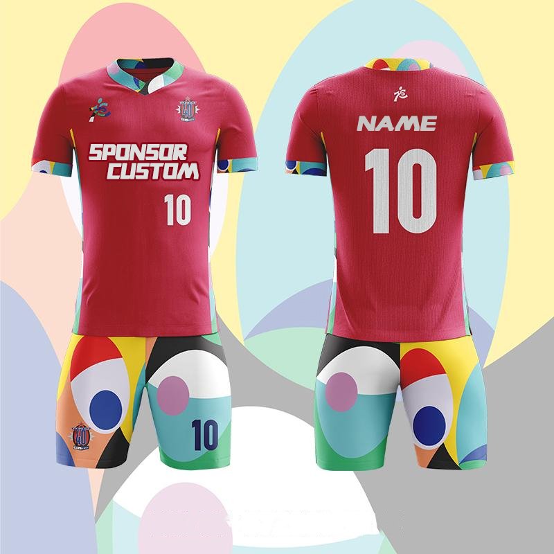 Wholesale Customized Full Body Digital Printed Football Uniform Set of Training Tracksuit for Adults Students Soccer Match Wear