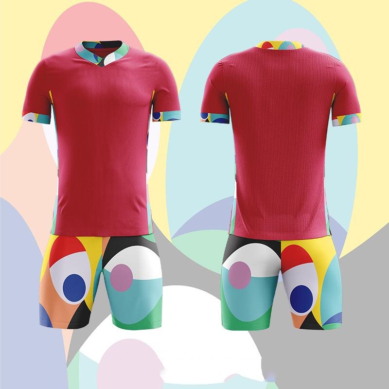 Wholesale Customized Full Body Digital Printed Football Uniform Set of Training Tracksuit for Adults Students Soccer Match Wear