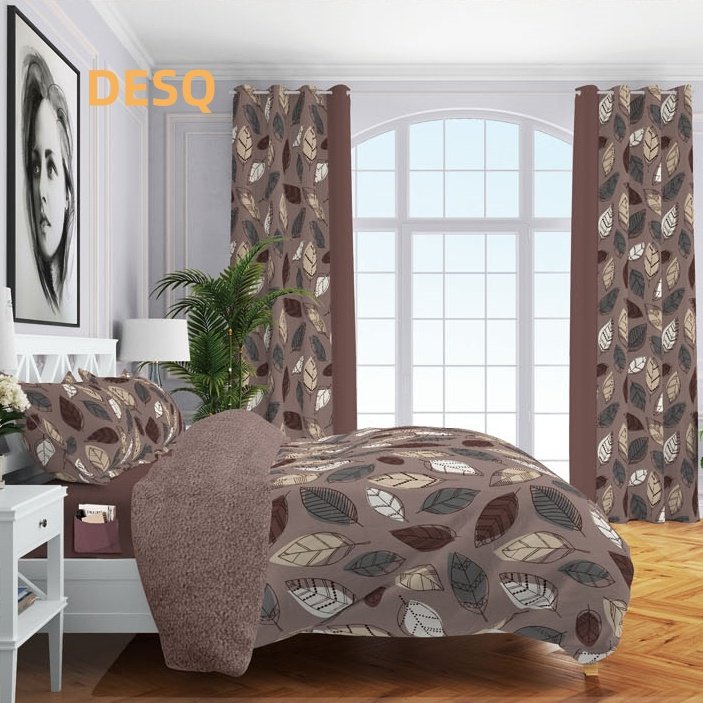 Microfiber 7 Piece Printing Comforter Sets Luxury Bedding Sets With Matching Curtains
