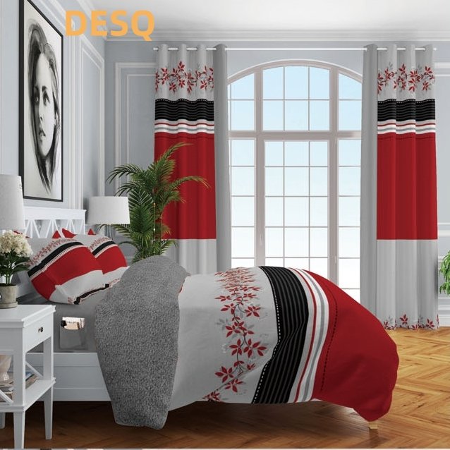 Microfiber 7 Piece Printing Comforter Sets Luxury Bedding Sets With Matching Curtains