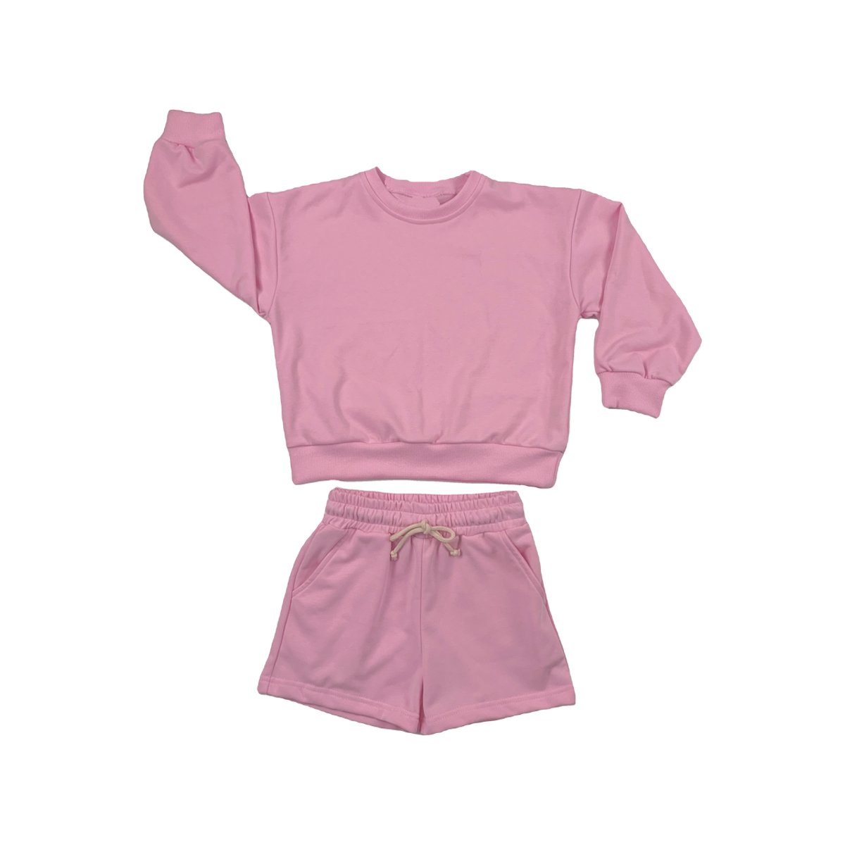 Custom Family Matching Outfits Spring Tracksuits Mommy and me Long Sleeve Sweatshirt and Shorts Set