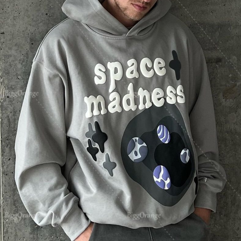 2024 custom autumn and winter new all-matching individual pattern printed puff printing fashion hoodie high quality