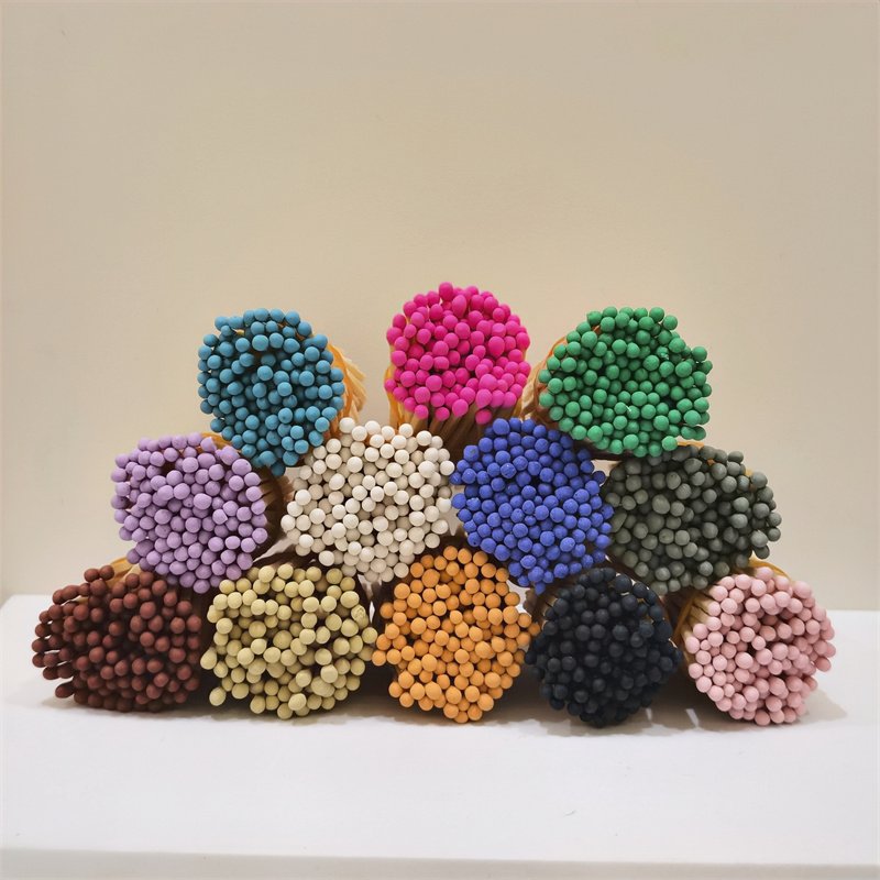 Bulk colored high-quality wooden stem long matches Old style factory wholesale matches long aromatherapy matches