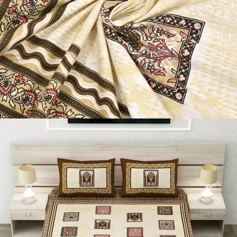 Cotton Printed King Size Bedsheet