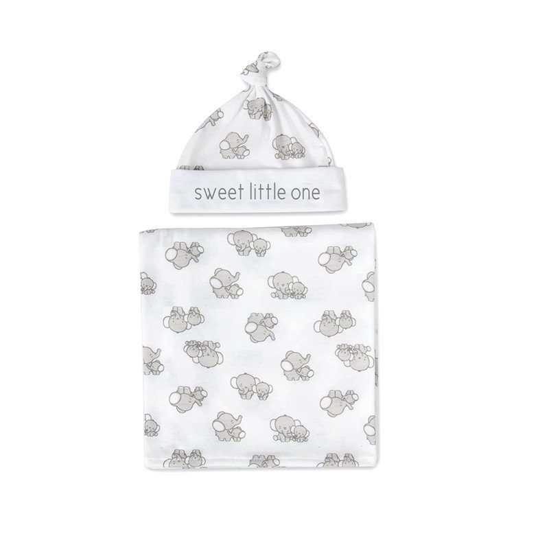 Newborn Receiving Blanket Baby Boy Swaddle And Hat Set Baby Swaddle Set With Matching Hat