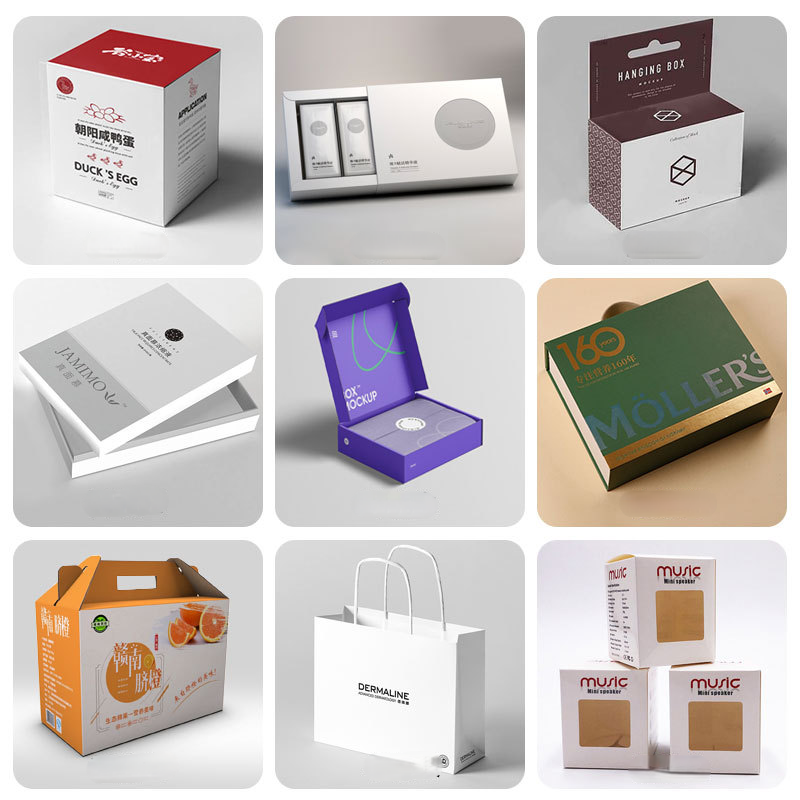 Custom Logo Packaging With Ribbon Gift Cardboard Closure Boxsmall Shipping Box mojo Cardboard Paper Box