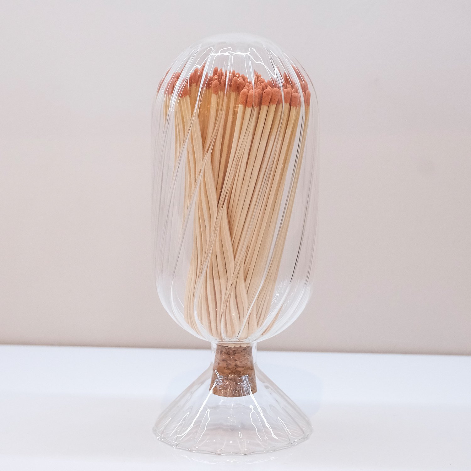 Wholesale Customized Match Decorative Custom Logo Long Wooden Stick Glass Bottle Of matches with logo