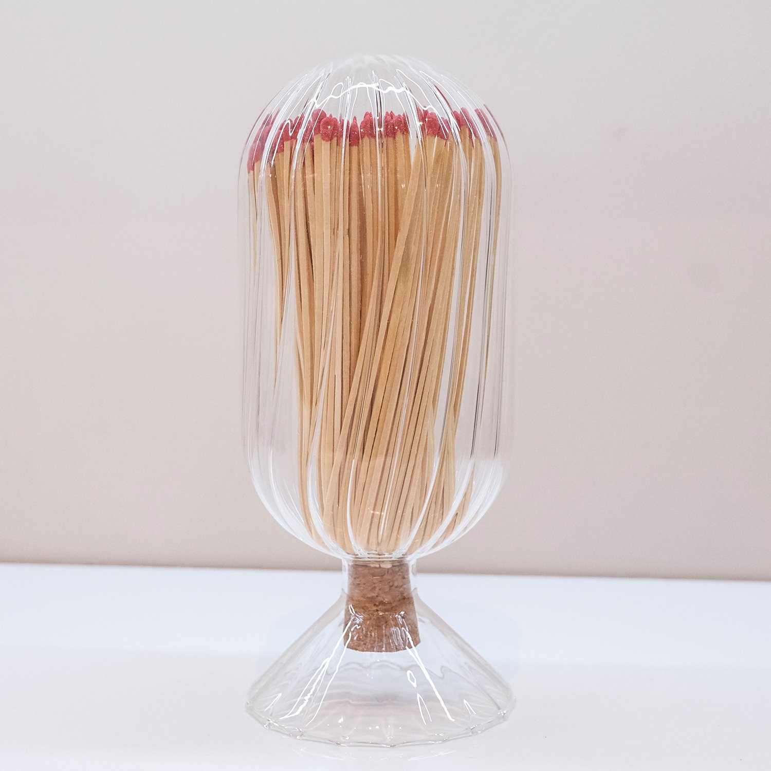 Wholesale Customized Match Decorative Custom Logo Long Wooden Stick Glass Bottle Of matches with logo
