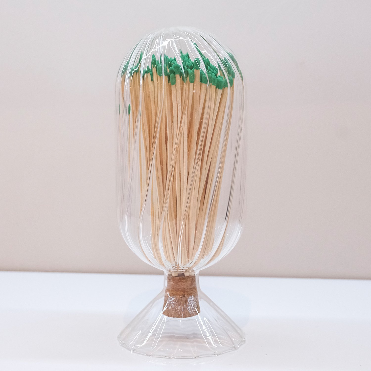 Wholesale Customized Match Decorative Custom Logo Long Wooden Stick Glass Bottle Of matches with logo